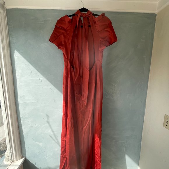 Temperley London Turtleneck Open Back Gown Size 12/XL - Picture 5 of 9